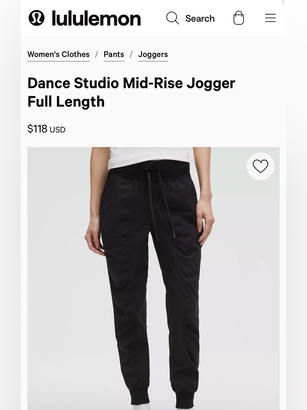 LULULEMON DANCE STUDIO $118 MID RISE JOGGER - Picture 5 of 9